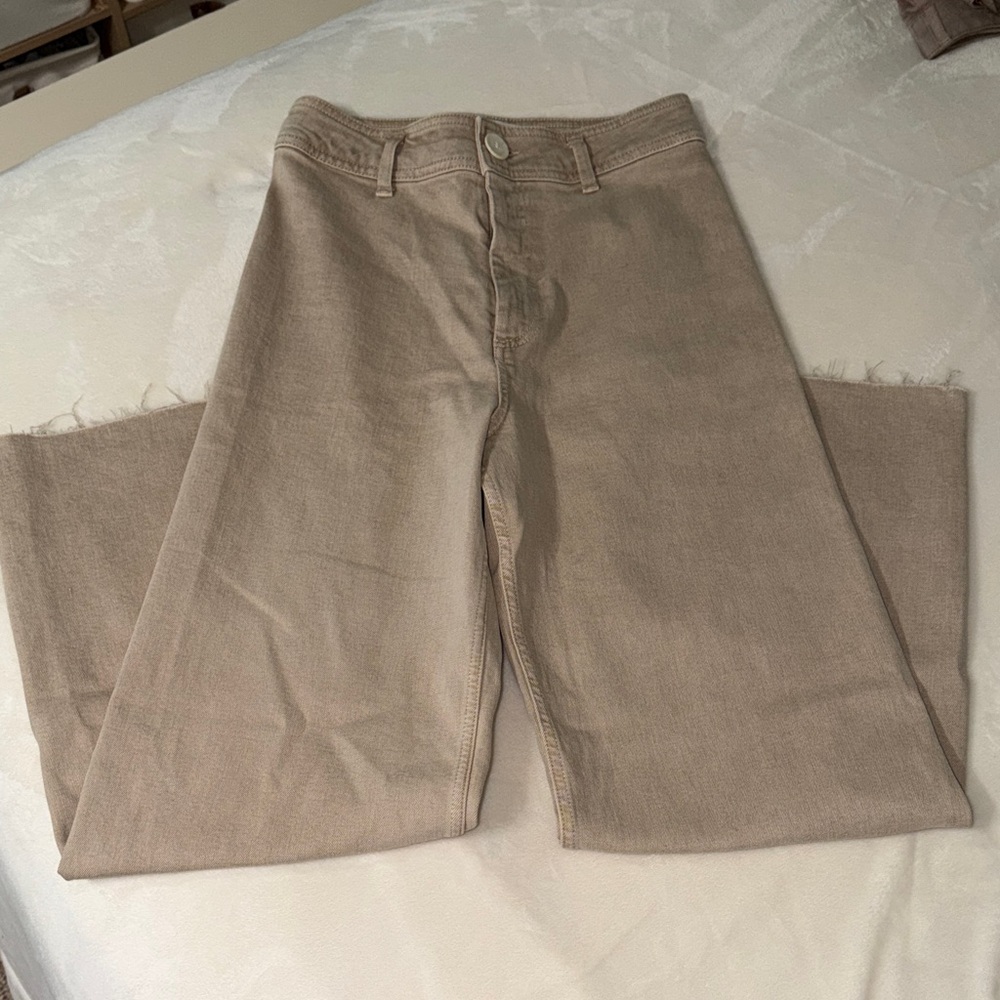 Zara The Marine Straight Tan Jeans